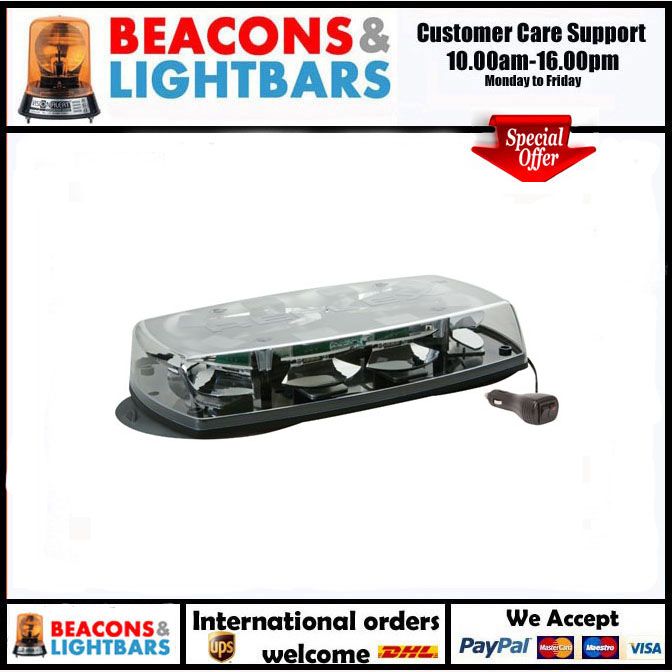 Vision Alert 5565CA-VAMAG Reflex Magnetic Clear Lens LED Mini Lightbar PN: 5565CA-VAMAG